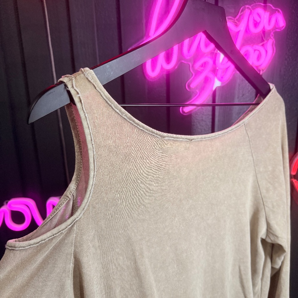 Mustard seed off the shoulder sweatshirt - Picture 11 of 13